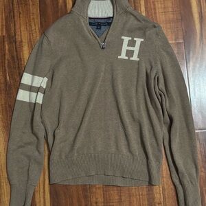 Men's Tommy Hilfiger Brown Sweater with H Logo